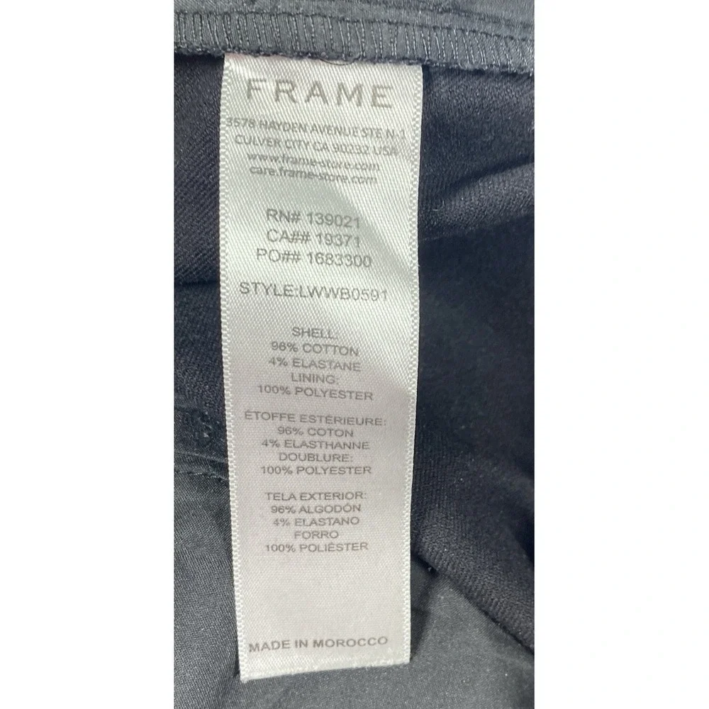 Frame Black Noir Le Crop Mini Boot Trouser Cropped High Rise Flare Pants Women 2